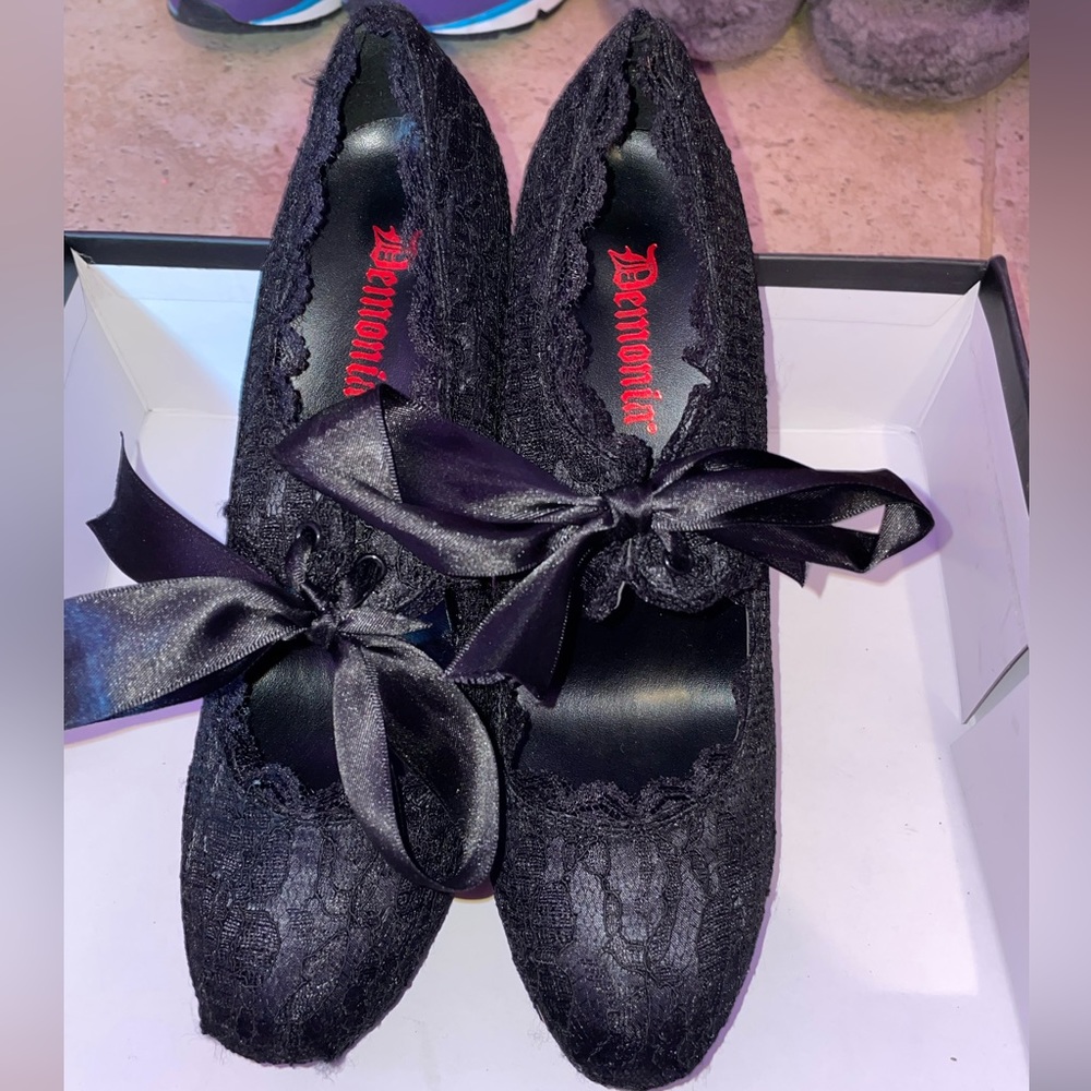 Demonia Lace Demon Heels